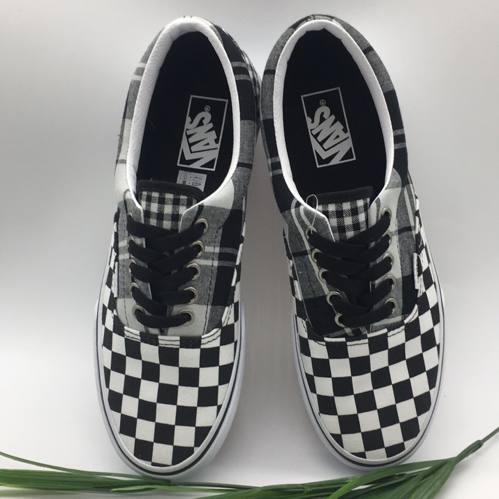 VANS Era Platform Plaid Checkerboard Black/White - Picture 3 of 8